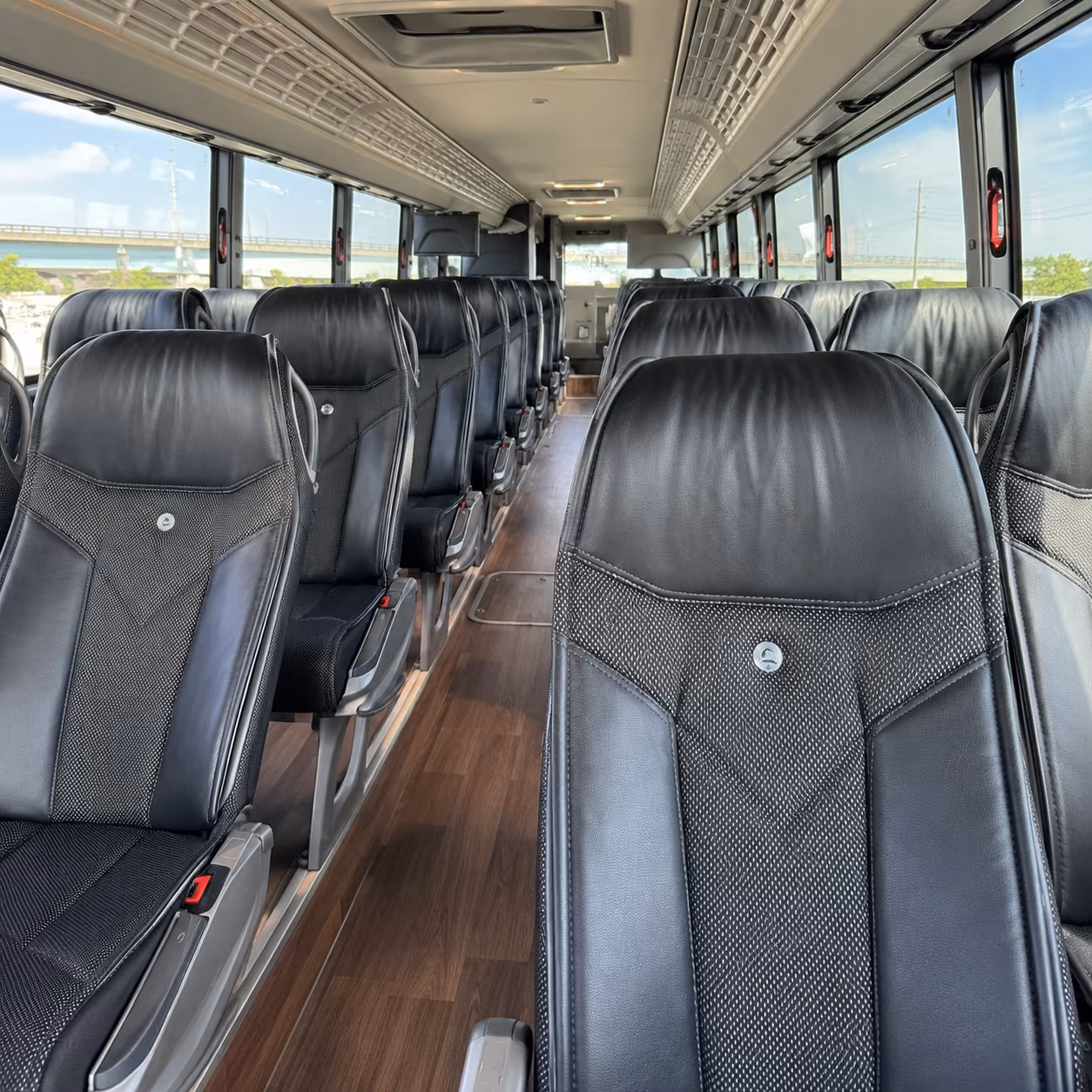 charter bus service for government conferences training events in corona