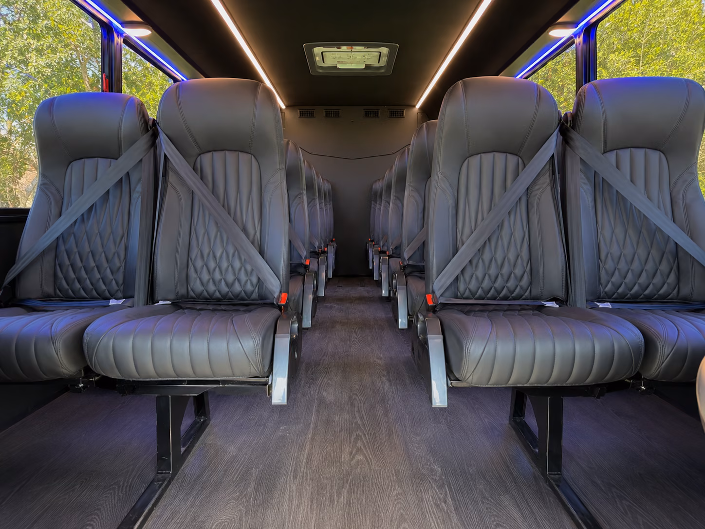 corona 18 passenger minibus inside
