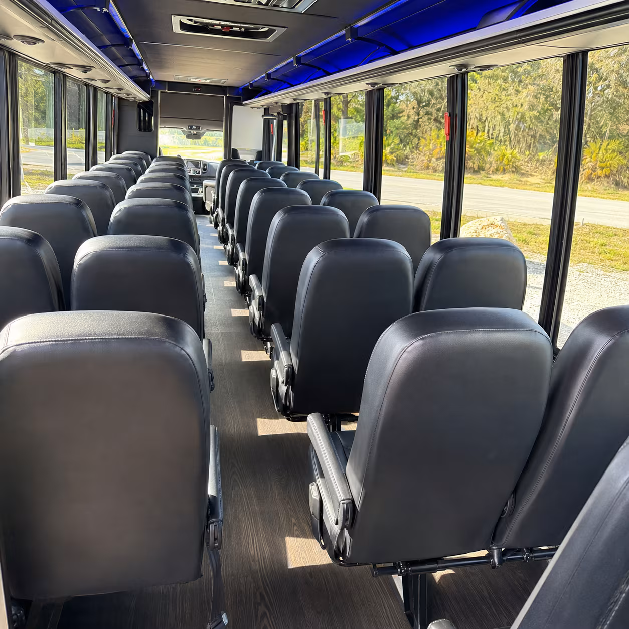 corona 25 passenger minibus interior