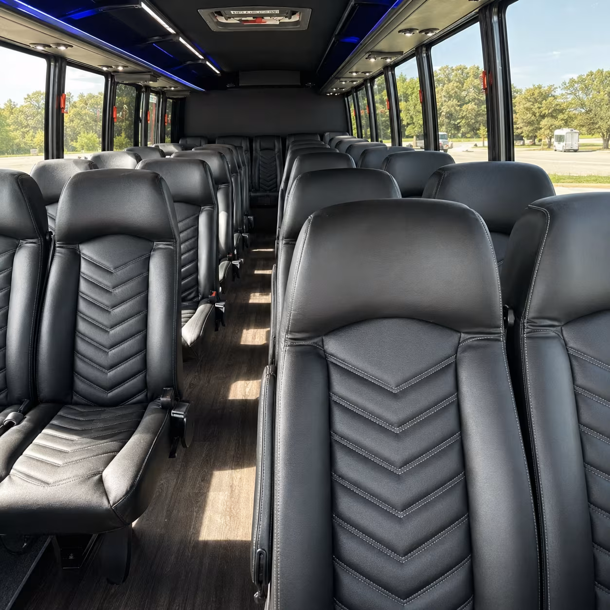 corona 30 passenger minibus inside