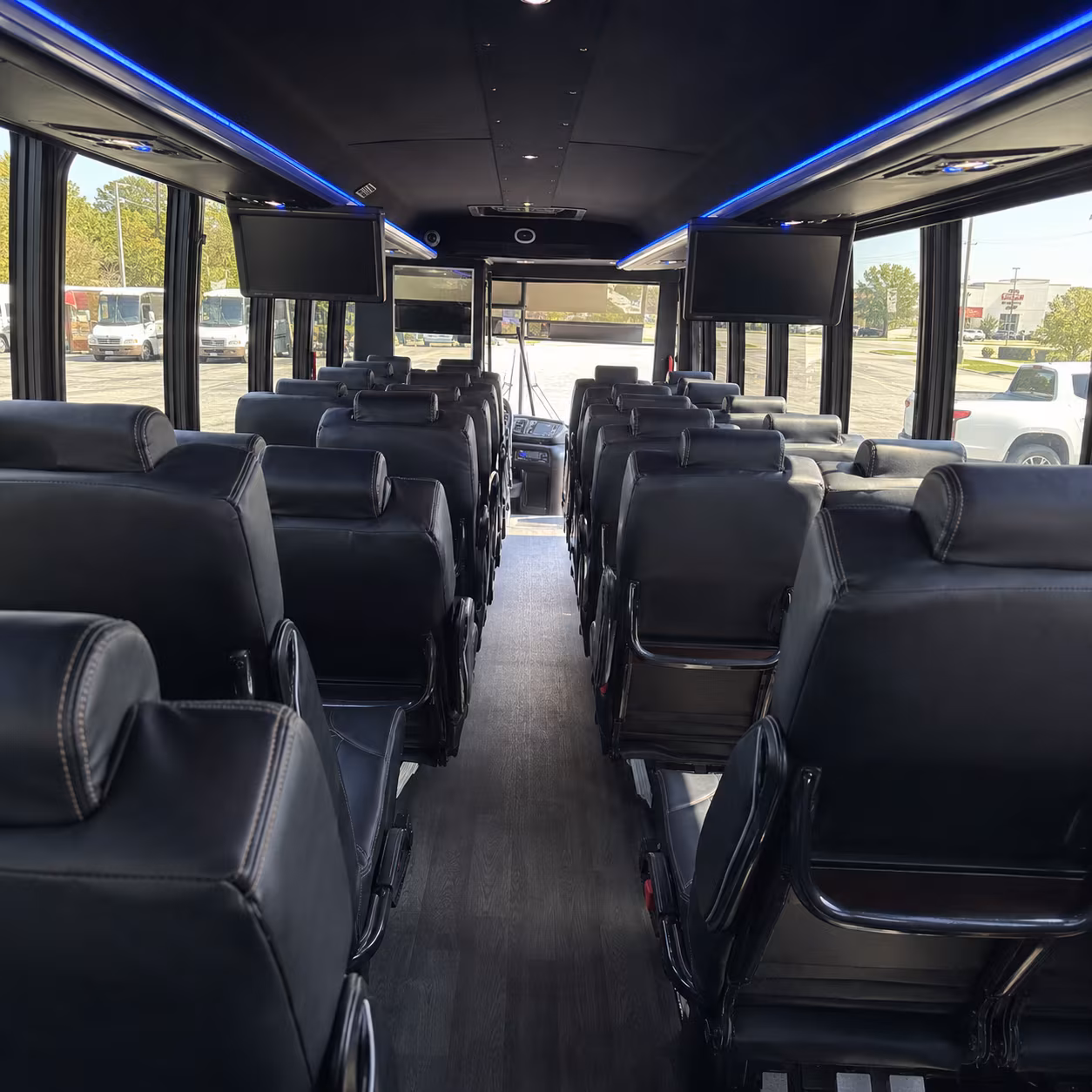 corona 35 passenger minibus interior