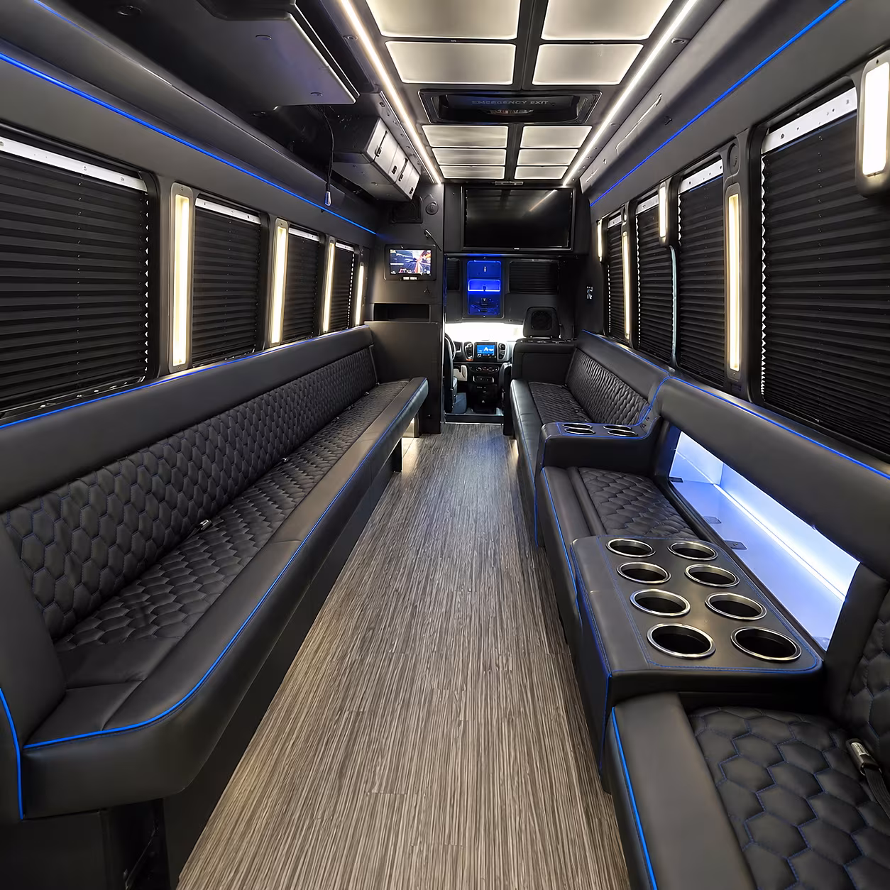 corona party bus inside