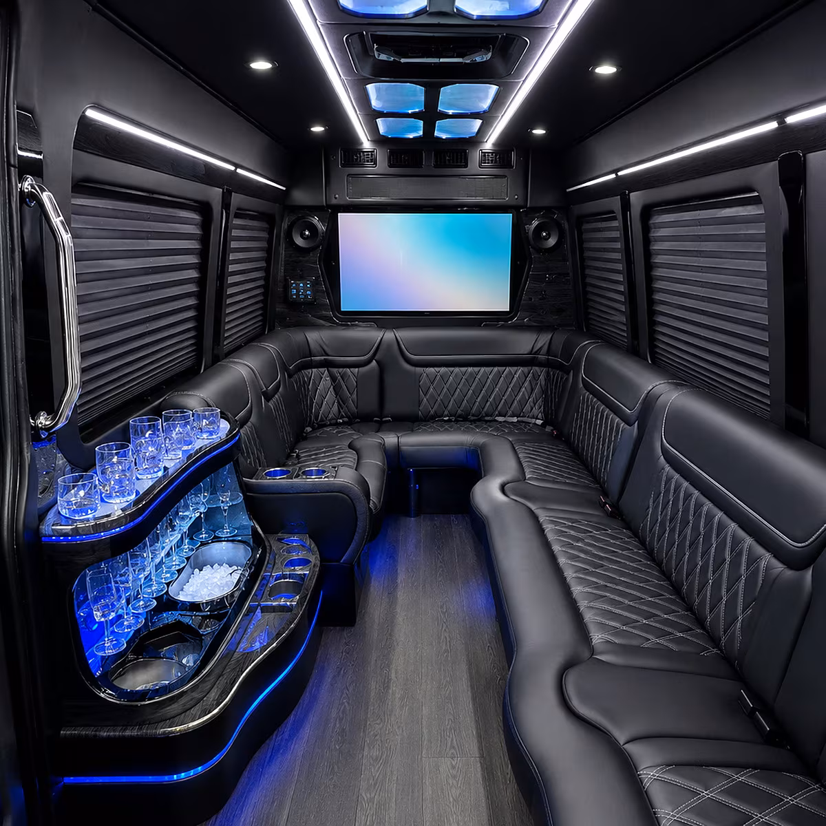 corona party bus interior